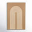 The Novogratz Polyester Geometric Living Room Framed Wall Art with Tan Layered Arch