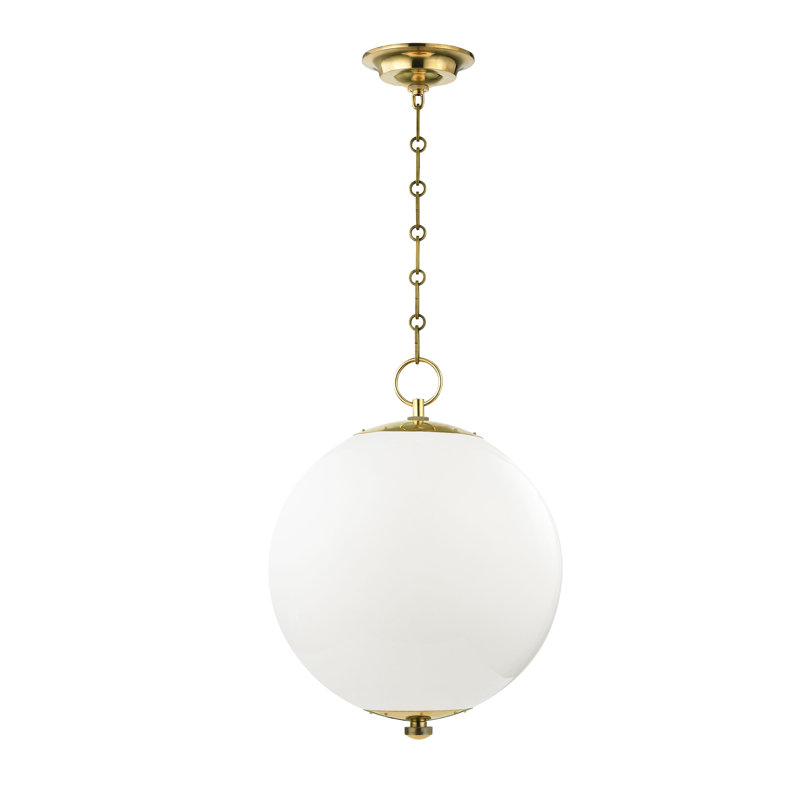 Sphere No.1 Pendant by Mark D. Sikes, Aged Brass, 20.5" H x 16" W x 16" D