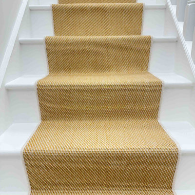 Coastal Ochre Stair Runner – Reversible, Durable & Hardwearing Carpet for Stairs & Staircases, Multiple Lengths
