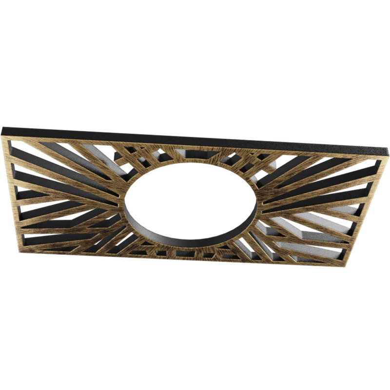 H 40 po x l 20 po x P 14 3/4 po x P 1 po Médaillon de plafond en PVC de qualité architecturale Hoover, laiton antique