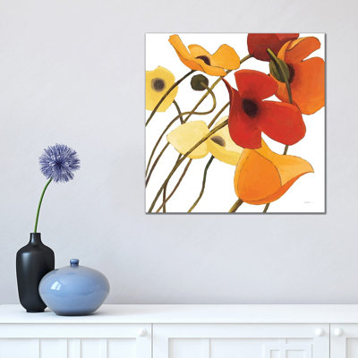 Up Two On White Yellow by Shirley Novak - Wrapped Canvas Painting
