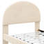Lit plateforme tapissier simple avec tête de lit demi-cercle et pieds mentaux-94991469-94991470
