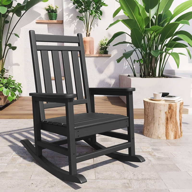 Outdoor Adirondack Chair, Black