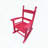 Children's Solid Hardwood Rose Red Rocking Chair-661720308