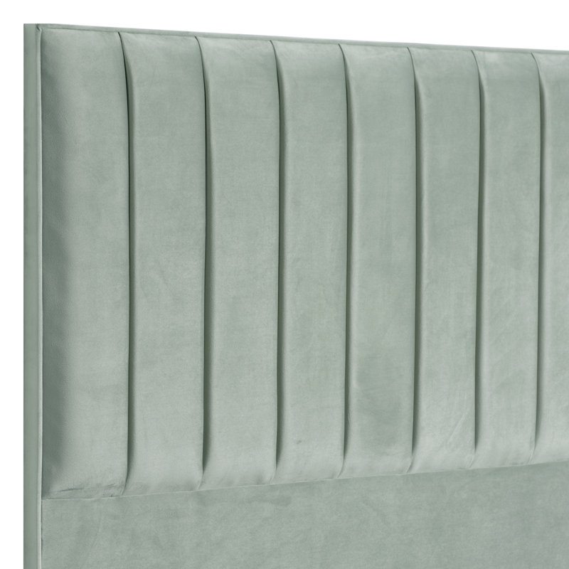 Upholstered Headboard, Small Double (4'), Sage, Velvet
