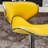 Yellow Velvet Upholstered Swivel , 2 - Robust Metal Base With Rotation And Foot Rest Air Lift Adjustable Seat Height Fine Foam Soft 2 Chromed 360° Footrest Air-lift Upholstery-191517764