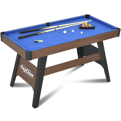 Portable Pool Table RayChee 54' Bumper Pool Table with Leg Levelers