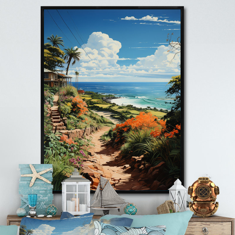 «Aliaskar Coastaltropical Tropical Paradise Pastoral II», reproduction sur toile, H 40 po x l 30 po x P 1,5 po