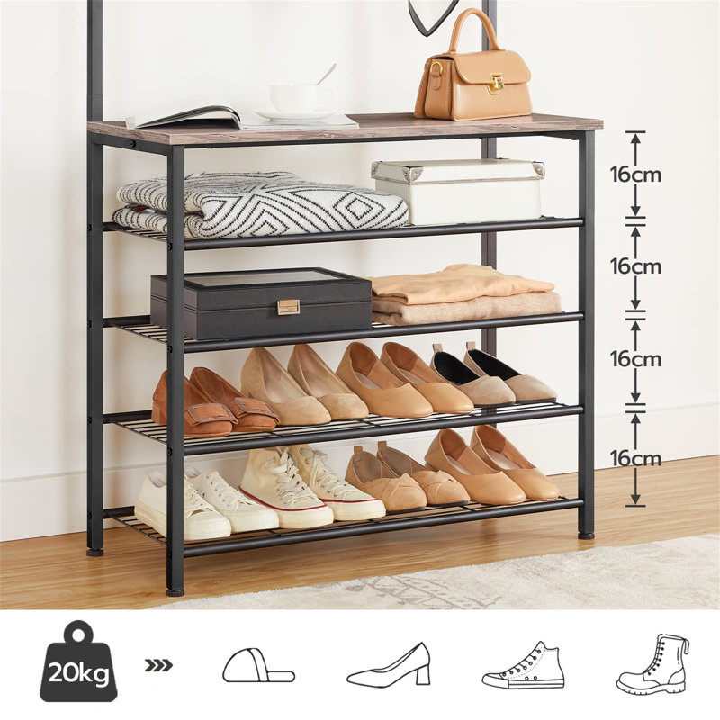 Aarran Freestanding 9 - Hook Coat Rack