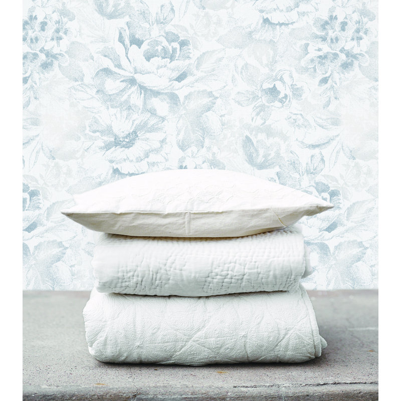 10m x 53cm Matte Wallpaper Roll, Blue/Grey