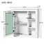 Armoire de salle de bain murale avec miroir - blanc, et rangement en blanc