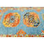 Tapis oriental tribal 3 x 9 bleu One-of-a-Kind