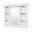 Armoire de rangement murale moderne pour salle de bain de 90 cm (35,5 pouces) avec porte-miroir et 6 tablettes ouvertes-495600345