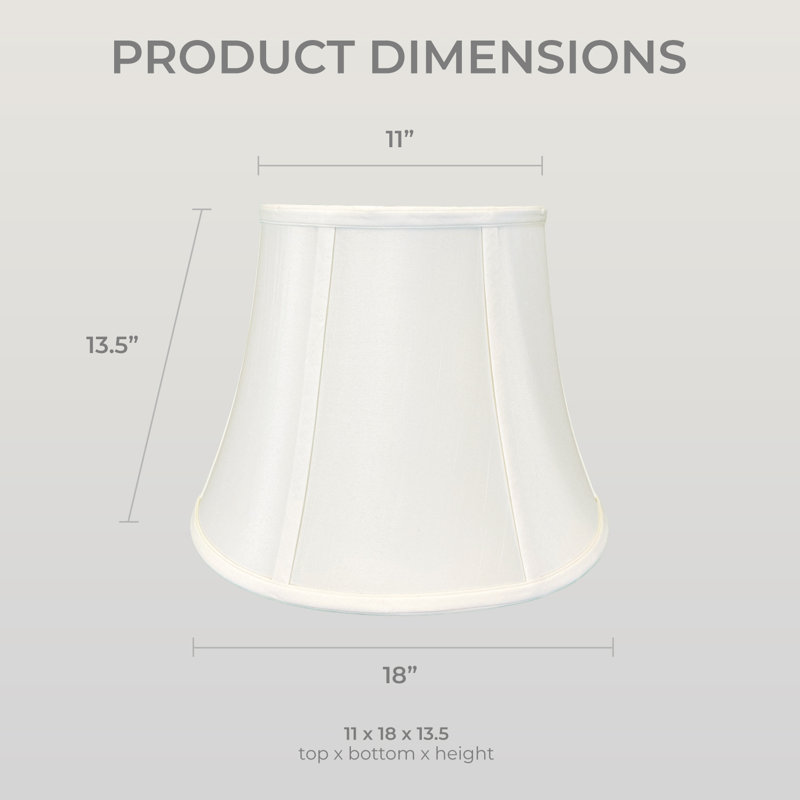 Royal Designs, Inc. BSO-708-18WH-2, abat-jour de base Bell, 11 x 18 x 13,5, blanc, paquet de 2, H 13,5 po x l 18 po x P 18 po