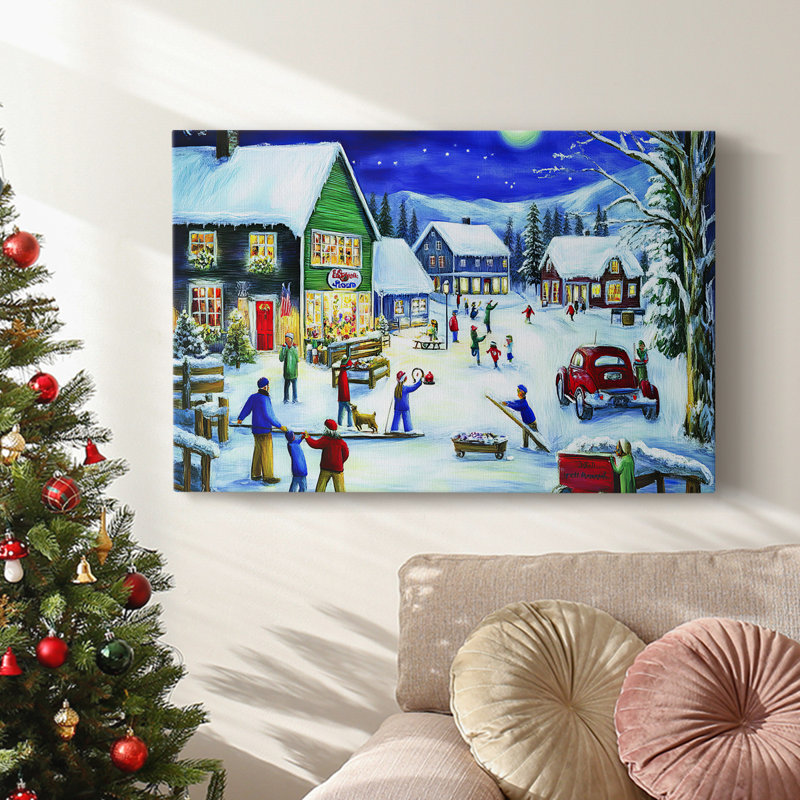 Christmas Holiday Arts - Toile tendue avec châssis, H 16 po x l 24 po