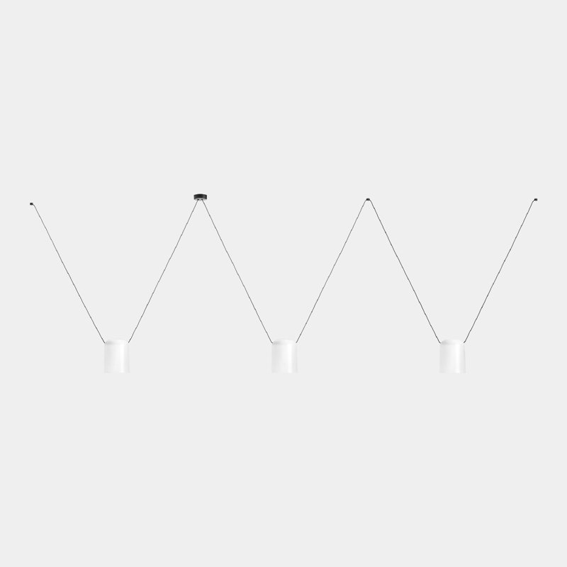 Attic 3 - Light Pendant, 86.63" H x 118.13" W x 6" D, White