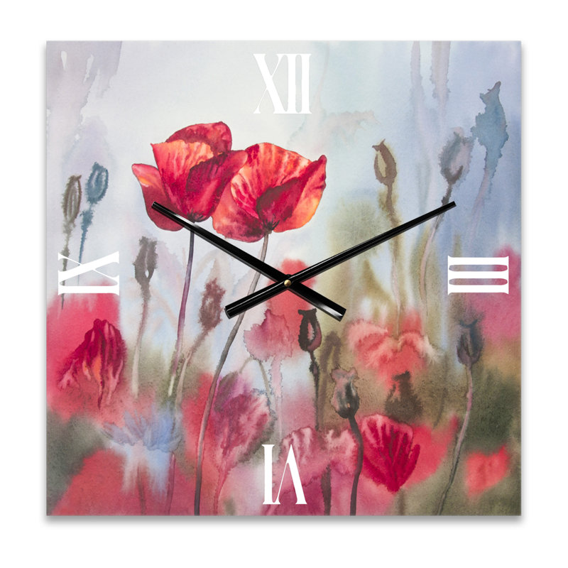 Horloge murale «Blopping Poppies in the Meadow», Moyen