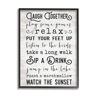Lake Relaxing List