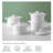 Dowan 7 oz. Ceramic White Ramekins With Handles For Creme Brulee With Lids
