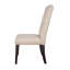 Ballycraigy Transitional Style Dining Chair , Side Chair (Set-2) In Beige Linen & Weathered Espresso