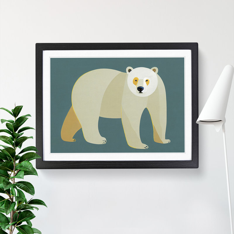 A Marvellous Polar Bear - Framed Print, Black Framed, 46cm H x 64cm W x 2cm D
