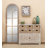 Wood 6 Baskets and 2 Doors Storage Unit