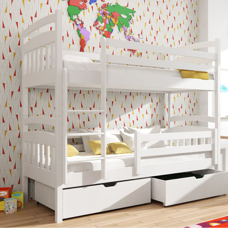 Hazel Bunk Bed with Storage Included with Built-in Ladder Included
