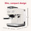 KitchenAid Semi Automatic Espresso Machine with Burr Grinder, KES6551, Porcelain White