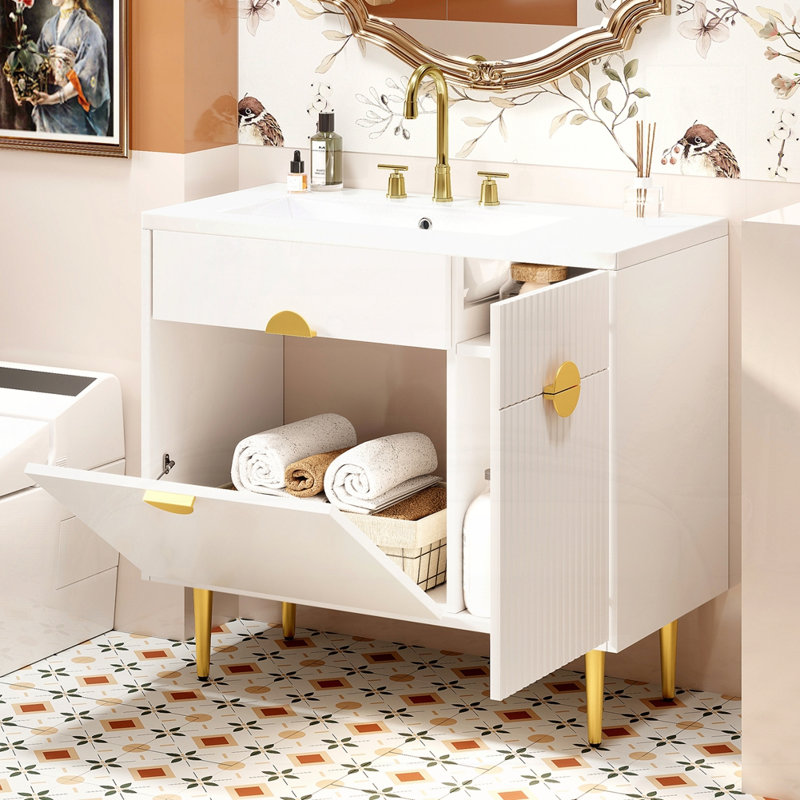 Meuble-lavabo 36 po avec lavabo en résine