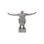 Statue en aluminium avec accoudoirs tendus