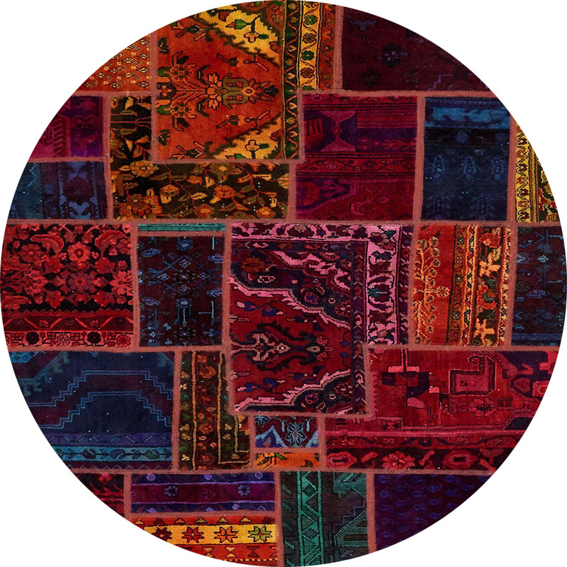 Abstract Indoor Rug, Round 6'
