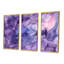 Mauve et rose, art liquide translucide - 3 pièces, reproduction sur toile-1728353898-1728353895