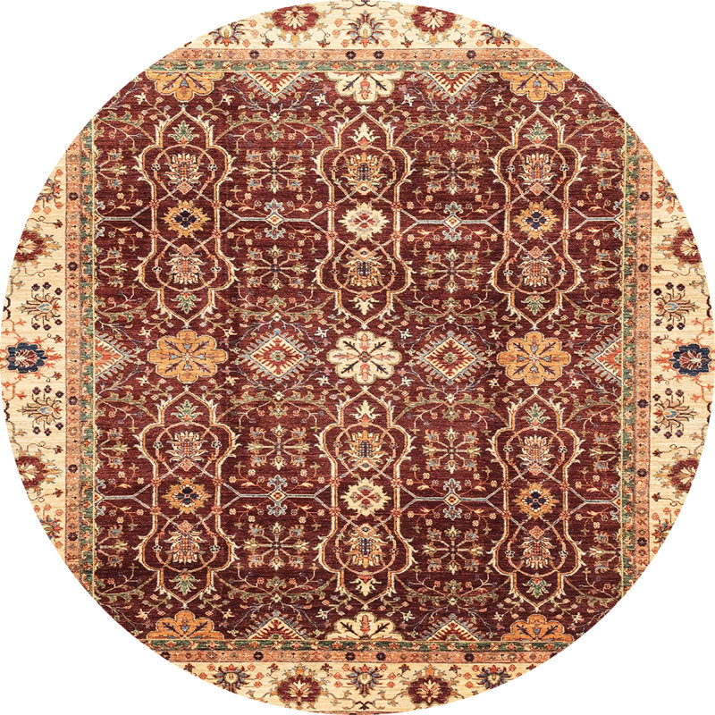 Abstract Indoor Rug, Round 4'