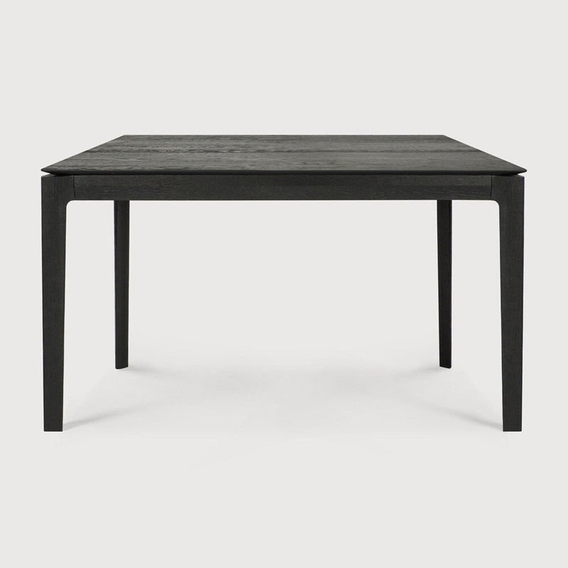 Bok Solid Wood Dining Table, 30"H x 55.5"L x 31.5"W, Black