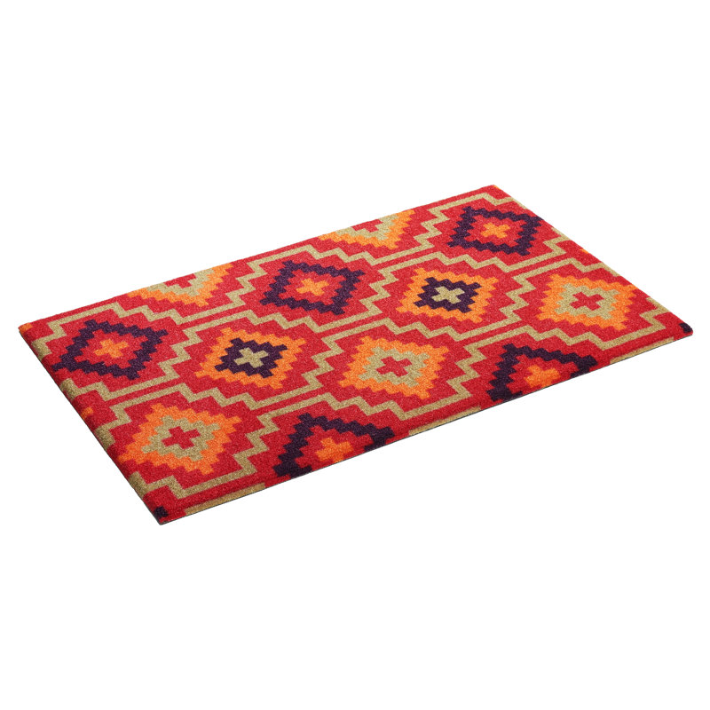 Paillasson Yaneira Lhasa Kilim, 18" x 30" - Non-Slip Nylon