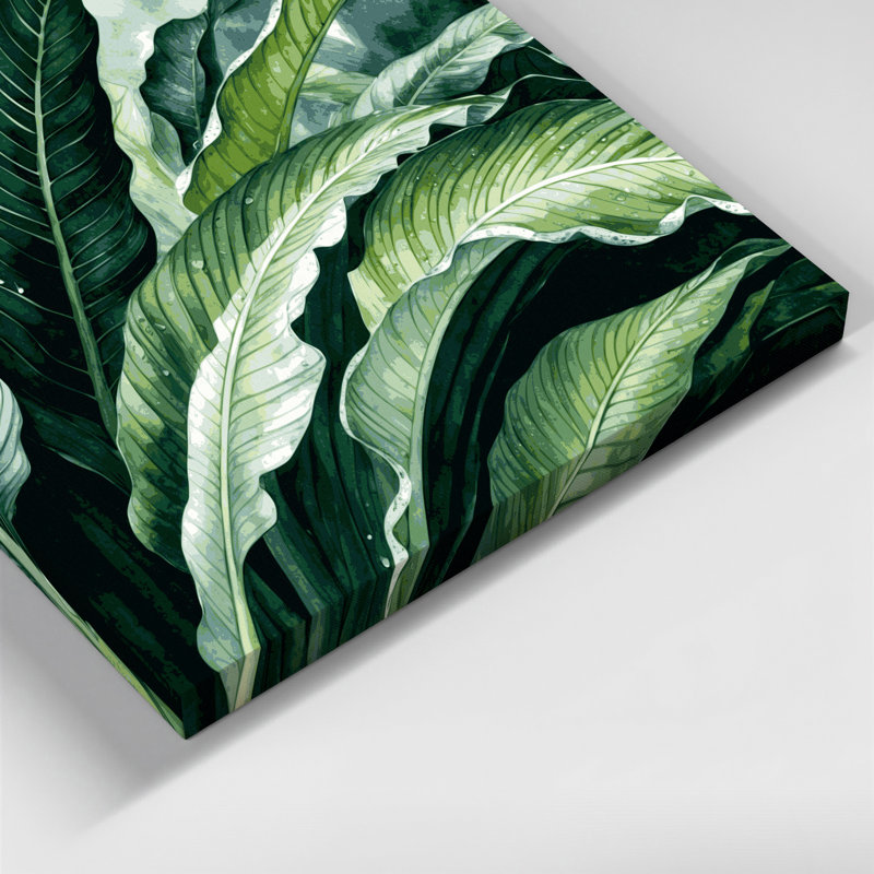 Art mural sur toile Botanical Alocasia, H 16 po x l 16 po
