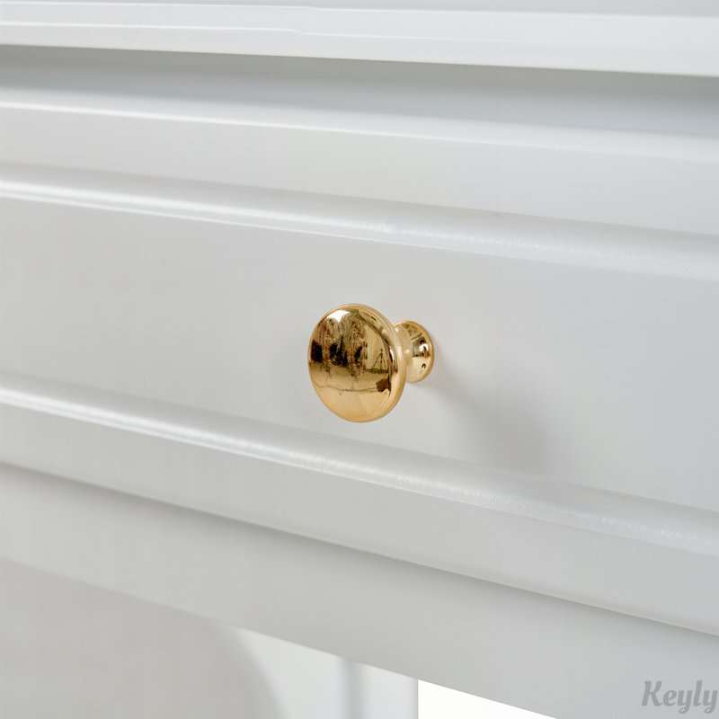 Coiffeuse de maquillage avec miroir réversible et tabouret