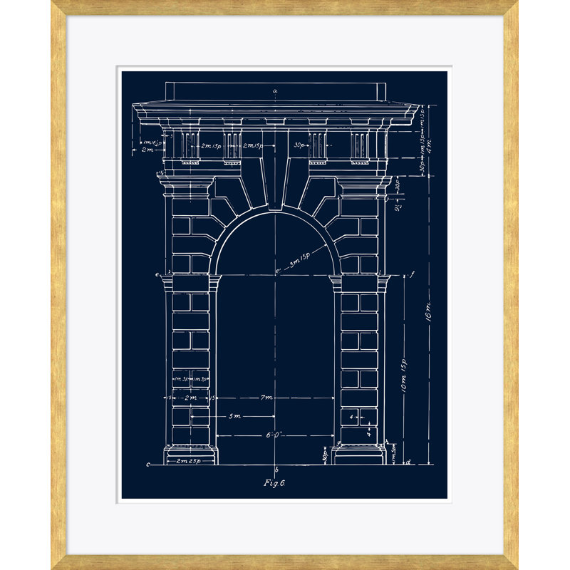 Blue Arch Figure 6 Framed