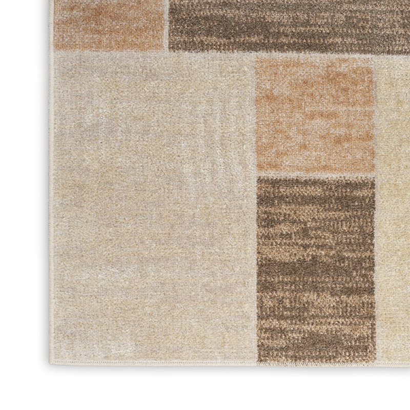 Birchie Washable Geometric Rug, Rectangle 2'2" x 4'