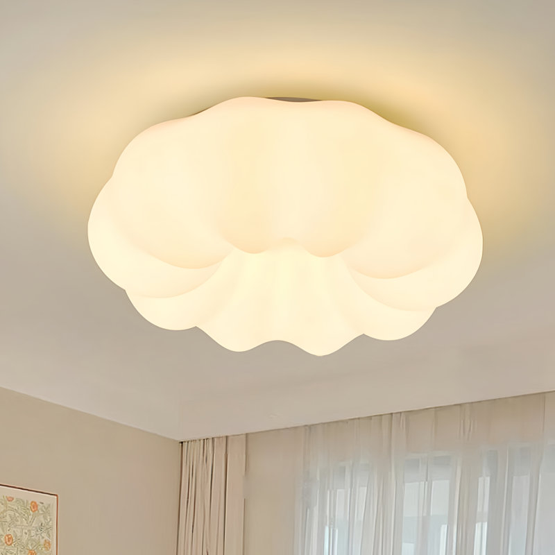 Plafonnier encastré 17,72 "à DEL moderne avec citrouille et chambre à coucher pour enfants avec télécommande
