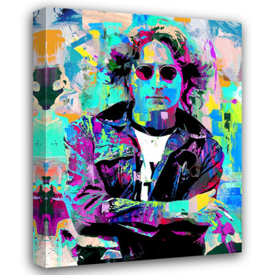 «John Lennon NYC 2» par Stephen Chambers, peinture sur toile tendue