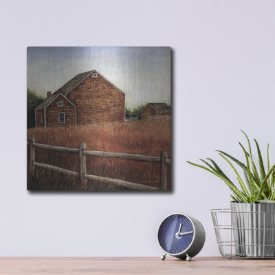Rosalind Wheeler 'Weathered Barns' by David Carter Brown Metal Wall Art