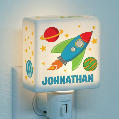 Rocket To Space Night Light with Custom Name Printed