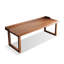 Bureau rectangulaire en bois massif de couleur châtaignier clair-118511613-118511615