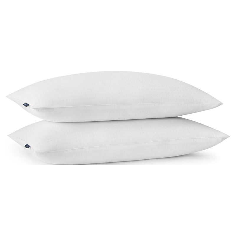 King Size White Polyester Hypoallergenic Pillows Set of 2