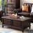 American double-sided four-drawer end table