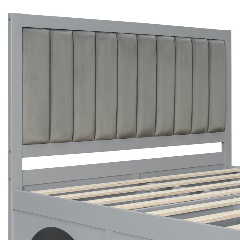 Structure de lit robuste Endicott, Gray, Queen