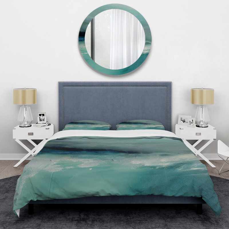 Ensemble de housse de couette Vintage Beige Minimalisme, Housse de couette double / grand et 2 taies