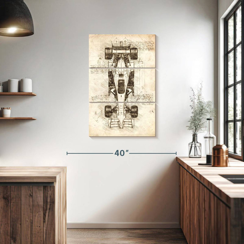 Mehar F1 Car Top View, 38" H x 24" W