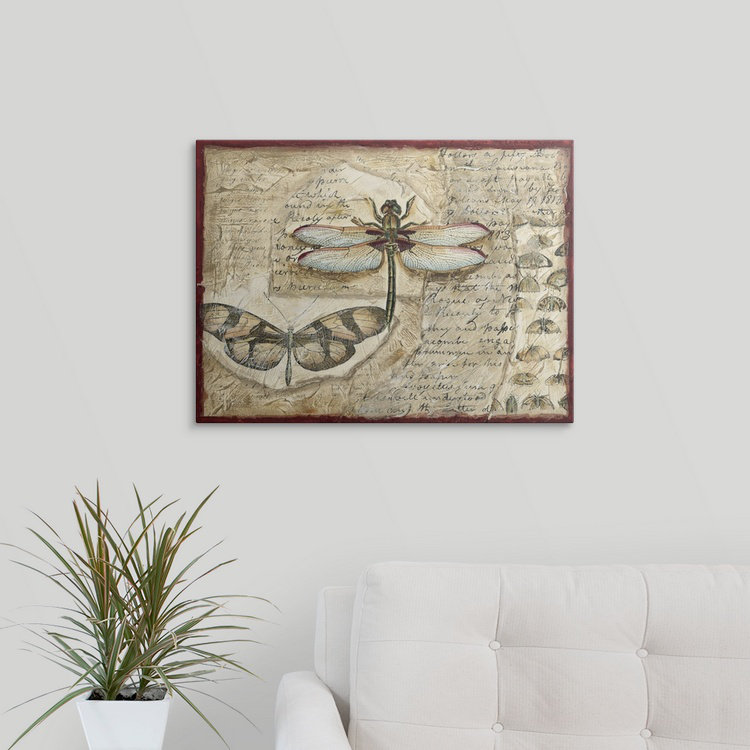 « i », reproduction d’impression chariklia zarris Poetic Dragonfly, H 18 po x l 24 po x P 1,5 po, Toile